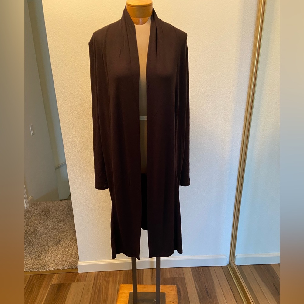 H by Halston Black Lightweight Duster